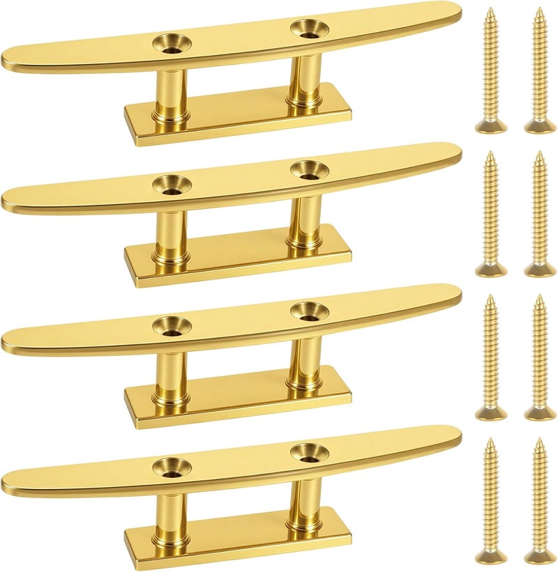 VEITHI Boat Cleat Flat Top, 316 Stainless Steel Boat Dock Cleats,Rope Cleat,Dock Cleats with Screws for Marine or Nautical Decor and Dock Cleat Decorative(5 Sizes,2Color,2Pack,4Pack) - Image 1